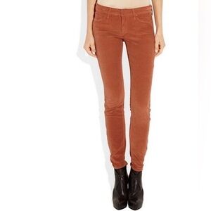 MOTHER the looker light brown corduroy skinny pants